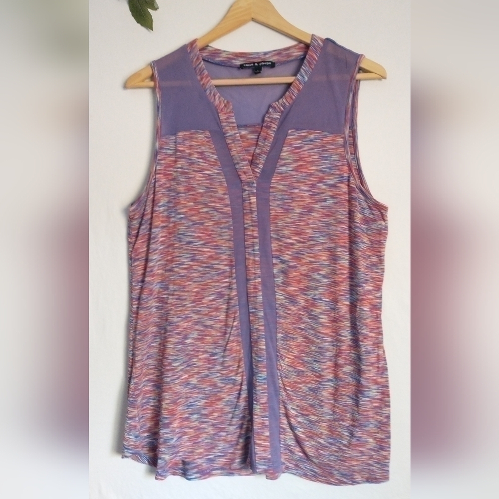Cable & Gauge Business Casual Dress Blouse Work Top Office Top Size Large